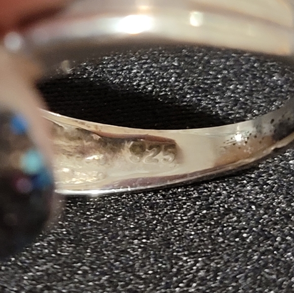 Garnet & Sterling Silver Ring Sz 5.75 - Picture 4 of 4